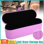 Purple Leather Hard Storage Case Flip Box Bag For Dyson Supersonic Hair Dryer