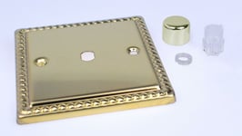 Varilight 1-Gang Matrix Kit For Rotary Dimmers in Georgian Roped Brass