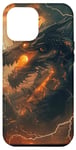 Coque pour iPhone 13 Pro Max Représentation surréaliste Dragon Enveloppé Dragon Fantasy