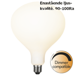 Star Trading dimbar LED lampa opal Funkis R160 2600K 420lm E27 5,6W