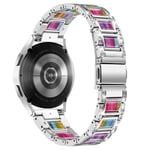 Diamond Bracelet Samsung Galaxy Watch 4 40mm Silver Regnbåge