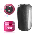 Base one - Metallic - Dark silver 5g UV-gel grå