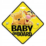 Nalle Puh - Baby on board-skylt