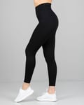 We Are Fit Black Ribbed Seamless Tights - S