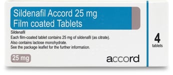 Sildenafil Accord 25mg (PGD) 4 Tablets
