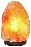 Pink/Orange LED Energy Saving Bulb + Very Rare Natural Himalayan Salt Crystal lamp Healing IONES Therapeutic Handmade Rough Shape Rock Stone (Orange 2-4 kg)