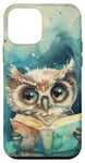 iPhone 12 mini Small Owl Owl Reading Watercolor Cute Animal Art Case