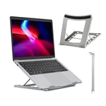 Properav Steel Portable Ergonomic Laptop Stand for Windows & Mac devices such as Dell, Toshiba, HP, Samsung, MacBook, Lenovo with Secure Fit Pads - Silver