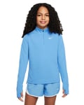 Nike Dri-Fit Long Sleeve Blue Girls JR (Storlek kläder: S)