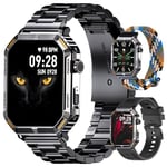 Homailida Montre Connectée Homme, avec Téléphone, écran HD 1.95'', 100+ Modes Sportifs, Montre Sport Homme, Comptage de Pas, Mesure de Distance, Fonction FR Cardiaque, Compatible Android/iOS, Noire