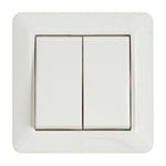 NQ Elko RS162 dubbel strömbrytare för infälld montering 16A/250V, ip20