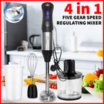 Hand Blender 1000W Electric Stick Blender Curry Puree Food Fruit Mixer & Whisk