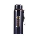Velyon Hot water bottles 304 stainless steel vacuum insulation cup simple portable sling sports kettle business cup (Dark blue)
