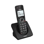 VTech ES2000 Téléphone sans Fil DECT avec Blocage d'appel, contrôle du Volume, Identification de l'appelant/Appel en Attente, 18 Heures d'autonomie, numérotation Rapide, Noir