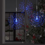 Udendørslys fyrværkeridesign 10 stk. 20 cm 1400 LED'er blå
