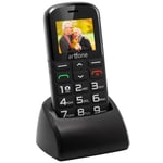 artfone Sim-free & Unlocked Mobile Phones Sim Free Unlocked CS182 Sim Free Mobile Phone for Elderly Senior Basic Big Button Mobile Phone with Charger Dock