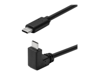 MicroConnect - USB-kabel - 24 pin USB-C (hane) rak till 24 pin USB-C (hane) vinklad - USB 3.2 Gen 2 - 3 m - svart
