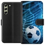 Samsung Galaxy S21 FE 5G Musta Lompakkokotelo Fotboll