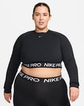 Nike Pro 365 Dri-FIT kort, langermet trøye til dame (Plus Size)