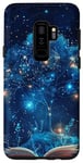 Coque pour Galaxy S9+ Livre Ouvert Ciel nocturne Arbre de vie Lumières lumineuses