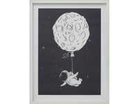 Atmosphera Poster Till Barnrummet Space, Vit Ram, 30 X 40 Cm