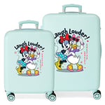 Disney Minnie Teen Suitcase Set Blue 55/65 cm Rigid ABS Combination Lock Side 91L 6 kg 4 Double Wheels