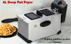 Electric 3L Deep Fat Chip Fryer Basket Oil Fried Chips Safe Basket Handle Window