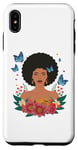 iPhone XS Max Woman With Butterflies & Flowers Juneteenth Black History Case