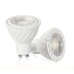 ALBN 10-Pack New Generation MR16 GU10 7W LED COB Spotlight Light Bulb Cool White 6000K,600lm 50W Halogen Equivalent,Non-dimmable