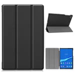 Lenovo Tab M10 FHD Plus durable tri-fold leather case - Black