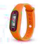 Typ B Stegräknare Pedometer Klock-modell Skön att bära - Orange