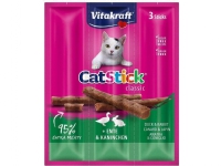 VITAKRAFT Cat Stick Mini - godis för katter smak: anka och kanin 3st/18g