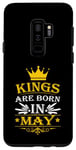 Coque pour Galaxy S9+ Kings Are Born In May Fête d'anniversaire Homme Garçon