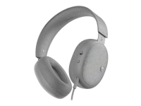 Onanoff Fokus - Hörlurar med mikrofon - fullstorlek - kabelansluten - 3,5 mm kontakt - ljudisolerande - grå