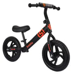 TYSYA Children Bicycle No Foot Pedal 12 Inches Kids Balance Bike 2-5 Years Old Baby Toddler Sliding Toys Play Sports,Black