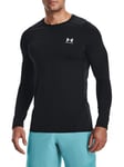 Under ArmourHeatGear Fitted Long Sleeve Top - Black/White