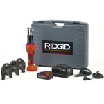 Ridgid pressmaskin RP219, med batteri, laddare och V15-22-28 käftar