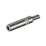 Goobay - 11071 Prise Jack - 6 35 mm - stéréo - structure en métal avec protection anti-torsion (11071)
