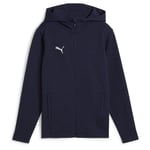 PUMA Hettegenser teamFINAL Casuals Full Zip - Navy/Sølv Barn Hettegensere unisex