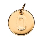 Bokstavshänge cirkel O – Ø12 mm, mässing pläterat med 9 karat guld