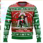 Hans Gruber Fall Nakatomi Plaza Die Hard Fult Jultröja Present Tomte Pullover Herrar 3d Swe 2XL