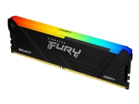 Kingston FURY Beast RGB - DDR4 - modul - 8 GB - DIMM 288-pin - 2666 MHz - CL16 - 1.2 V - ej buffrad - on-die ECC - svart