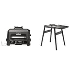 Ninja Woodfire Pro XL Electric BBQ Grill & Smoker with Digital Probe, Large 4-in-1 Outdoor & Woodfire Adjustable Stand & Side Table, Electric Outdoor Oven & BBQ Grill Stand, Heavy-Duty