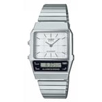 Casio Men Analogue-Digital Quartz Watch with Stainless Steel Strap AQ-800E-7AEF