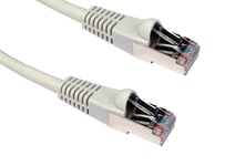 Short Grey 0.25m Ethernet Cable CAT6 Full Copper Screened Network Lead FTP 25cm