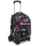 Seven New Tech Detachable School Trolley Black, Streetpaint Girl, Black, 3 in 1, Triple Use, Detachable Trolley, Crossover System, Backpacks and Trolleys, School, Travel and Leisure, Girls and Girls,