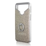 Ulefone Armor 2S Silver Back Case med Diamond Rhinestone Effekt och Anti-Shock Gel Silikonkonturer med Ring för Selfies, Foton