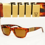 Gianni Versace 1996 Mens Vintage Brown Square Sunglasses Meander MOD 532 COL 806