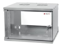 Techly Armadio - Skåp - Väggmontering - Ral 7035 - 6U - 19"