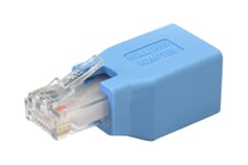 StarTech.com Cisco Console Rollover Adapter for RJ45 Ethernet Cable - Network adapter cable - RJ-45 (M) to RJ-45 (F) - blue - ROLLOVER - nätverksadapterkabel - blå